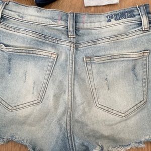 PINK jean shorts